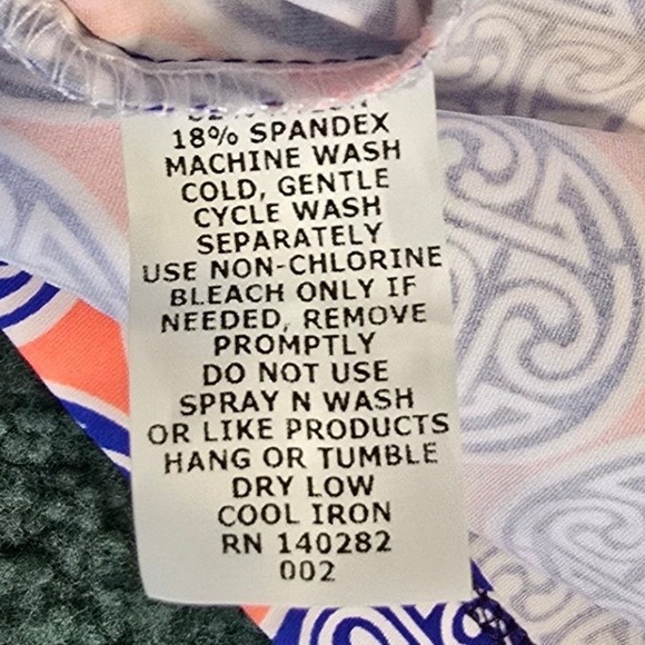 Katherine Way Womens Orange Blue Geometric Medallion Shift Dress Size M USA Made - Picture 3 of 9